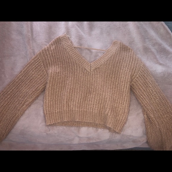 Light Pink Fuzzy Forever 21 Sweater - Picture 1 of 4